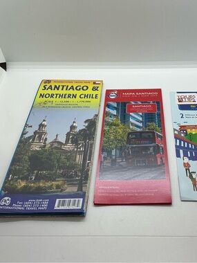 ITM City Map Santiago Chile & Northern Chile Travel South America